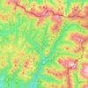 Carte topographique Isaba/Izaba, carte du relief, carte des altitudes