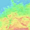 Carte topographique Deutschland, altitude, relief