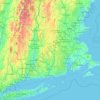 Carte topographique Massachusetts, altitude, relief