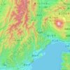 Carte topographique Shizuoka, altitude, relief