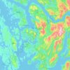 Carte topographique Hordaland, carte du relief, carte des altitudes