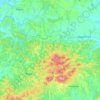 Carte topographique Komlói kistérség, carte du relief, carte des altitudes