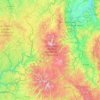 Carte topographique Parc naturel régional des Volcans d'Auvergne, altitude, relief