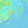 Carte topographique District de Pengjiang, altitude, relief
