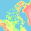 Carte topographique Nunavut, altitude, relief