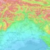 Carte topographique Friuli Venezia Giulia, carte du relief, carte des altitudes