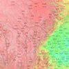 Carte topographique དཀར་མཛེས 甘孜藏族自治州, carte du relief, carte des altitudes