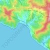Carte topographique Moneglia, carte du relief, carte des altitudes