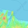 Carte topographique Abashiri, altitude, relief