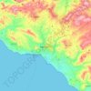 Carte topographique Agrigento, carte du relief, carte des altitudes