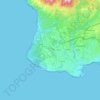 Carte topographique Cascais e Estoril, carte du relief, carte des altitudes