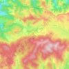 Carte topographique Lacaune, altitude, relief