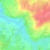 Carte topographique Rubercy, altitude, relief