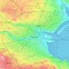 Carte topographique County Dublin, carte du relief, carte des altitudes