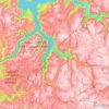 Carte topographique Sogn og Fjordane, carte du relief, carte des altitudes
