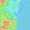 Carte topographique Miyazaki, altitude, relief