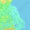 Carte topographique Jiangsu, altitude, relief