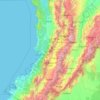 Carte topographique Valle del Cauca, carte du relief, carte des altitudes