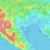 Carte topographique La Spezia, carte du relief, carte des altitudes