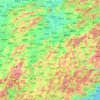 Carte topographique Jiangxi, altitude, relief