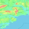 Carte topographique County Waterford, carte du relief, carte des altitudes