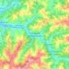 Carte topographique San Martín del Rey Aurelio, carte du relief, carte des altitudes