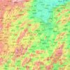 Carte topographique Hunan, carte du relief, carte des altitudes