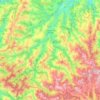 Carte topographique Cangas del Narcea, carte du relief, carte des altitudes