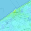 Carte topographique Ostende, carte du relief, carte des altitudes