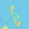 Carte topographique Philippines, altitude, relief