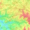 Carte topographique La Louvière, carte du relief, carte des altitudes