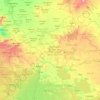 Carte topographique République Centrafricaine, altitude, relief