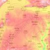 Carte topographique Ордос / 鄂尔多斯市 / Ordos, altitude, relief