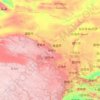 Carte topographique Gansu, carte du relief, carte des altitudes