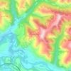 Carte topographique Castellino Tanaro, carte du relief, carte des altitudes