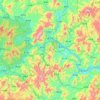 Carte topographique District de Yanping, altitude, relief
