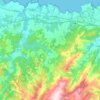 Carte topographique El Franco, carte du relief, carte des altitudes