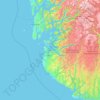 Carte topographique Rogaland, carte du relief, carte des altitudes
