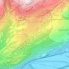 Carte topographique Grimisuat, carte du relief, carte des altitudes
