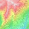 Carte topographique Arbaz, carte du relief, carte des altitudes
