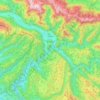 Carte topographique Tolmin, carte du relief, carte des altitudes