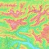 Carte topographique Bovec, carte du relief, carte des altitudes