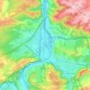 Carte topographique Givet, relief, altitude