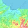 Carte topographique Gijón, carte du relief, carte des altitudes