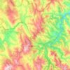 Carte topographique Becerreá, altitude, relief