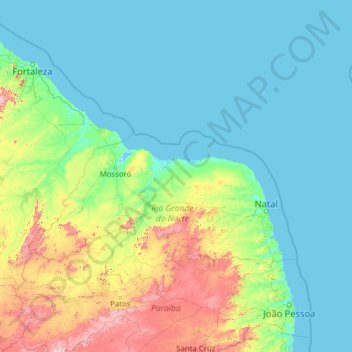 Carte Topographique Rio Grande Del Norte Altitude Relief