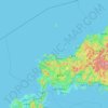 Carte topographique 長門国, altitude, relief