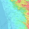 Carte topographique Ernakulam, carte du relief, carte des altitudes