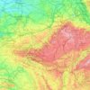Carte topographique Wallonië, carte du relief, carte des altitudes