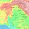 Carte topographique Pakistan, altitude, relief